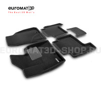 Текстильные 3D коврики Euromat3D Business в салон для Hyundai Santa Fe (2010-2012) № EMC3D-002715