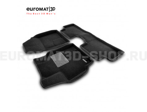 Текстильные 3D коврики Euromat3D Business в салон для Toyota Auris (2007-2012) № EMC3D-005107