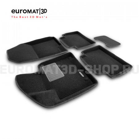 Текстильные 3D коврики Euromat3D Business в салон для Hyundai Tucson (2021-) № EMC3D-002711