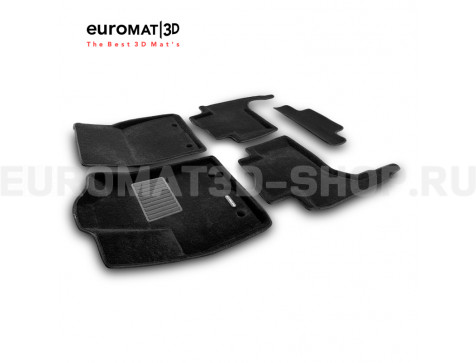 Текстильные 3D коврики Euromat3D Premium в салон для Toyota Land Cruiser 300 (2021-) № EMPR3D-005109