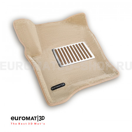 Текстильные 3D коврики Euromat3D Lux в салон для Land Rover Range Rover Sport L320 (2005-2012) № EM3D-003104T Бежевые